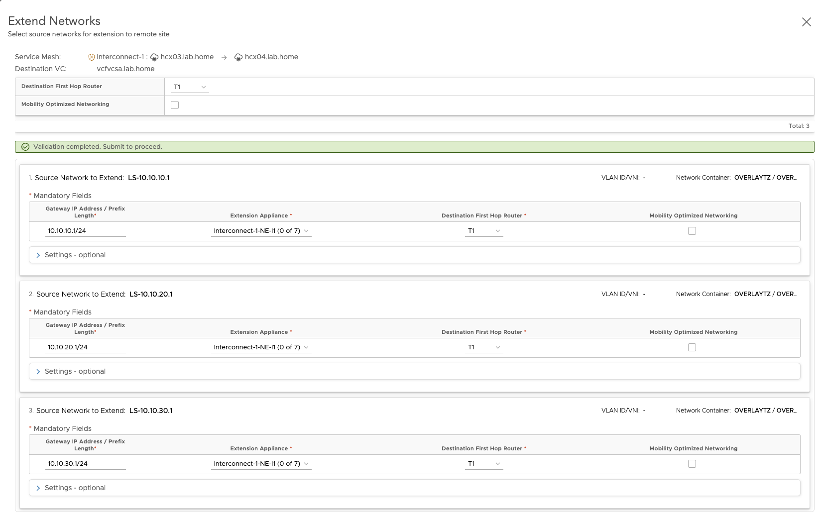 HCX Network Extension
