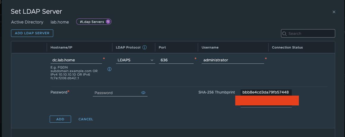 LDAP Server settings