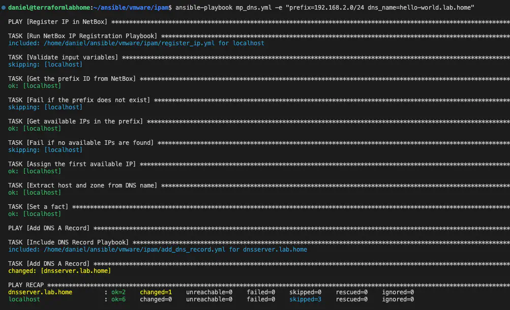 Ansible output