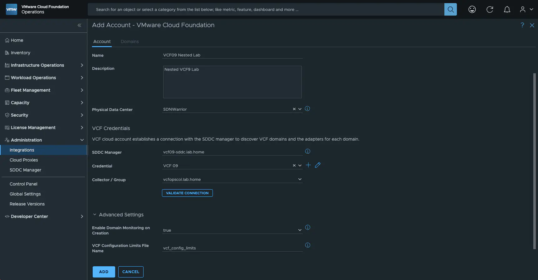 Account Integration