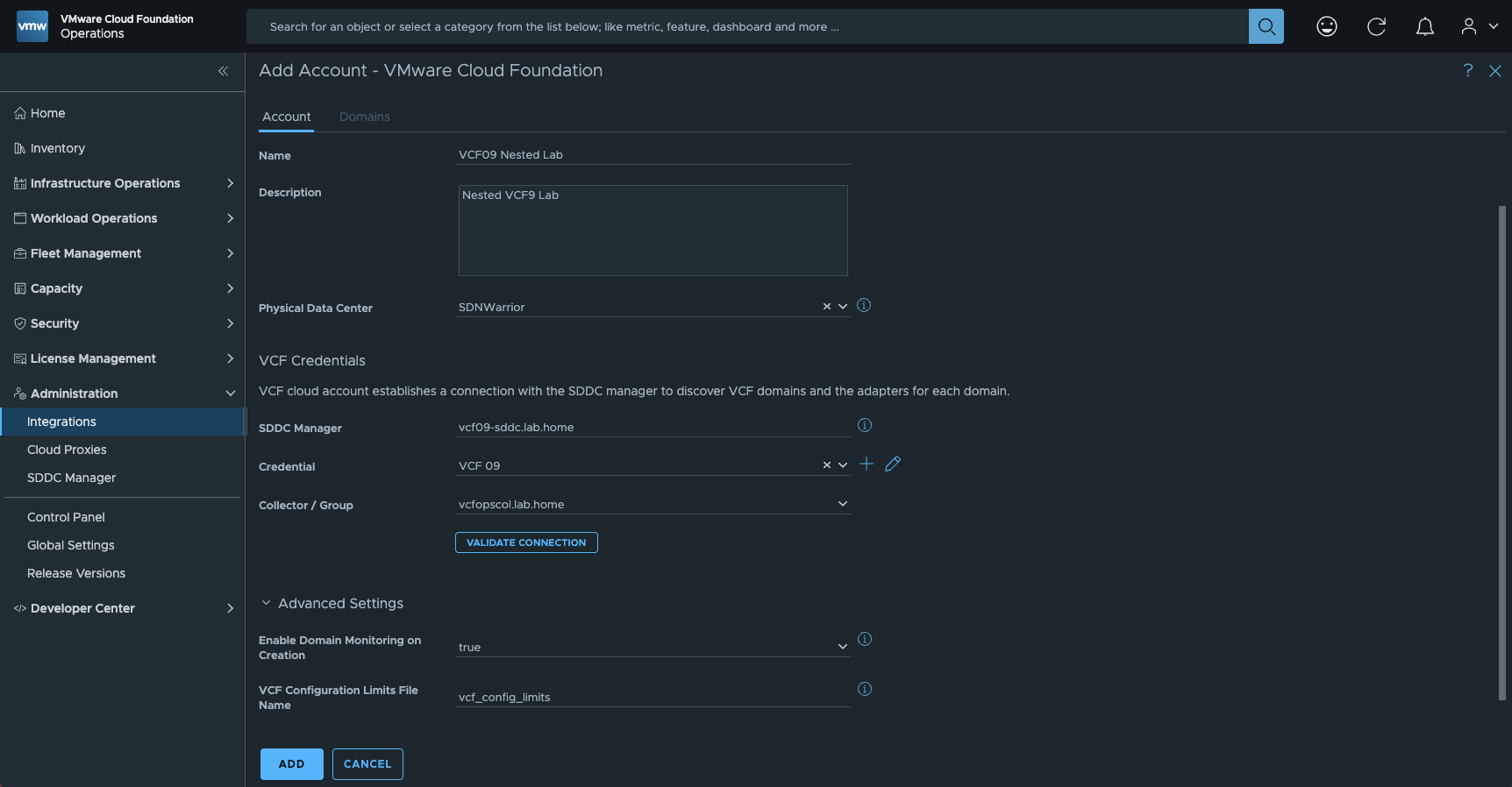 Account Integration