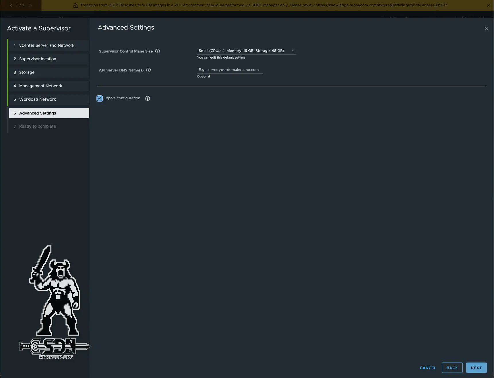 VKS Supervisor Control Plane