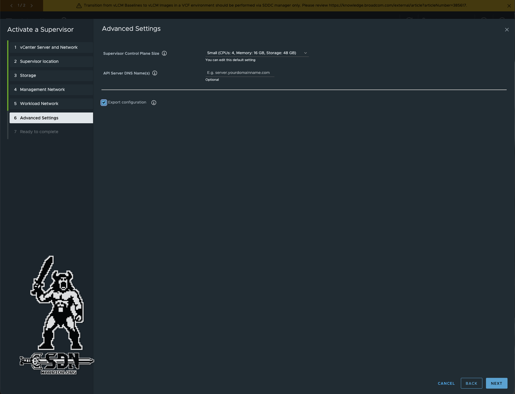 VKS Supervisor Control Plane