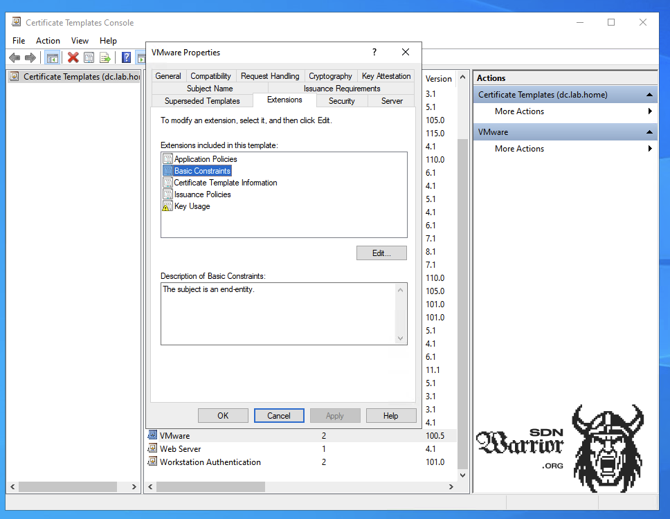 Template settings