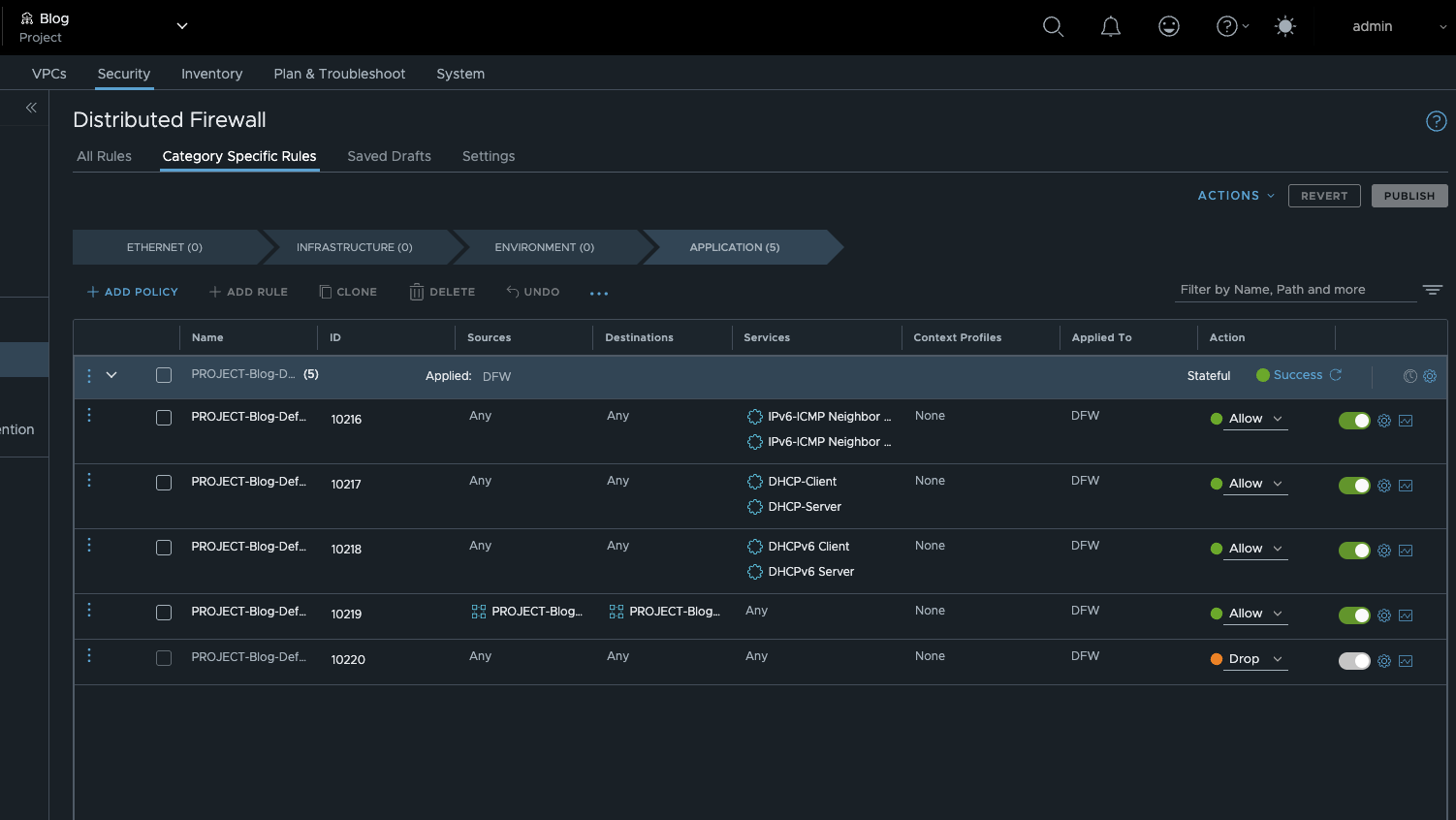 NSX 9 Projects FW