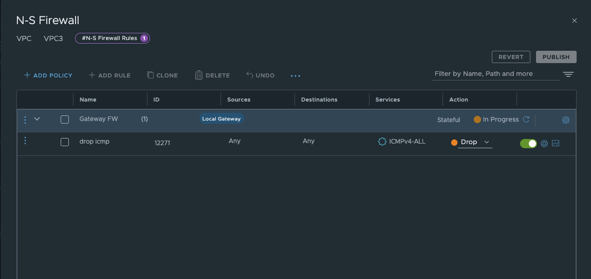 NSX 9 VPC Gateway Firewall
