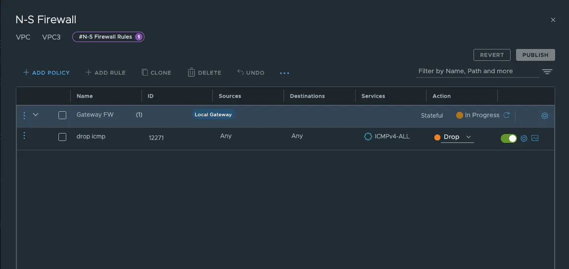 NSX 9 VPC Gateway Firewall