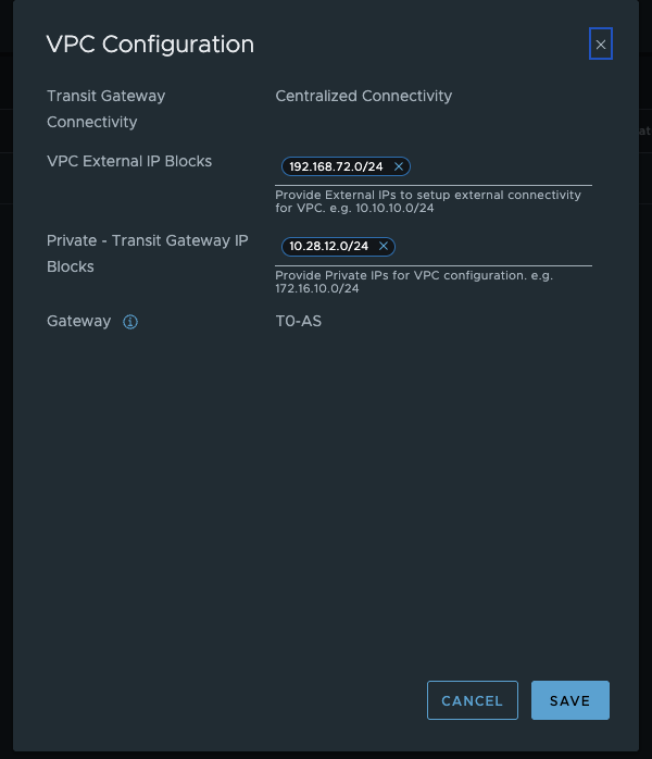 vCenter Network Connectivity