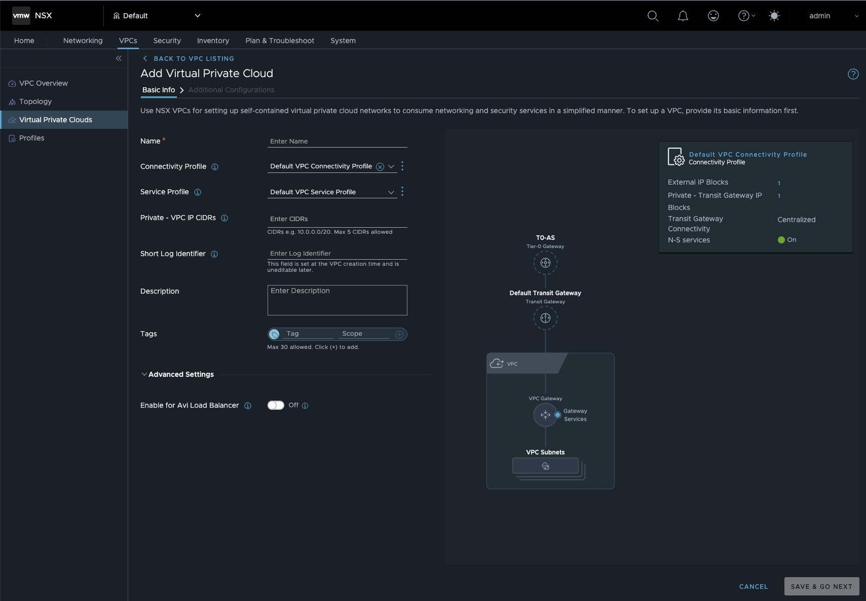 New VPC