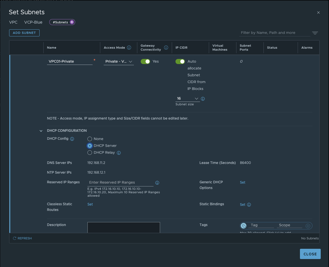 VPC Subnets