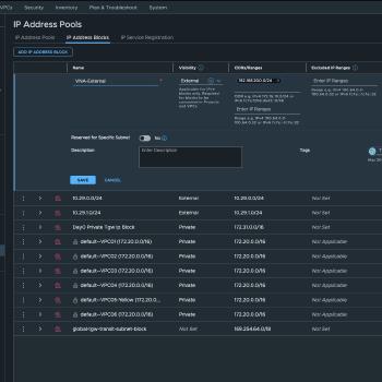 VPC:  External IP Block
