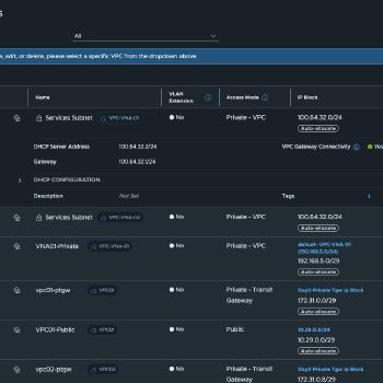 Traffic:  Services Subnet
